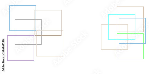 A vector illustration of an abstract blue architectural blueprint design featuring construction boxes and structural lines