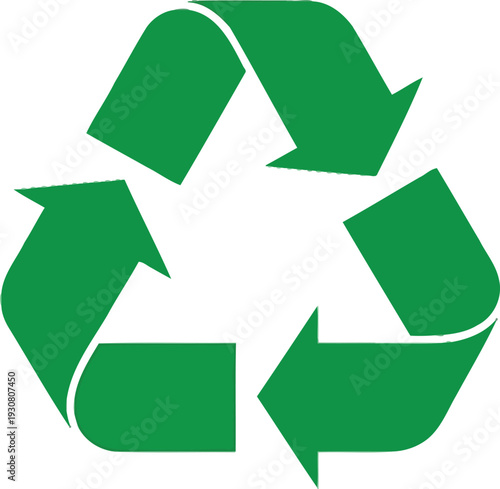 Green recycling symbol vector