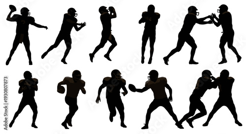 Collection of silhouettes depicting various boxing poses and movements.