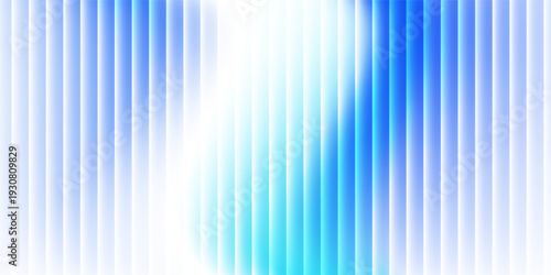 Vector vertical blue light bar pattern background with glowing cyan center, creating  vector pulse motion art