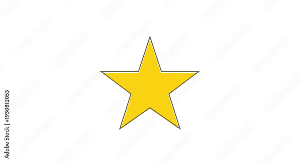 Obraz premium Yellow Star Icon Simple Design Element.