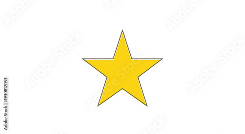 Yellow Star Icon Simple Design Element.