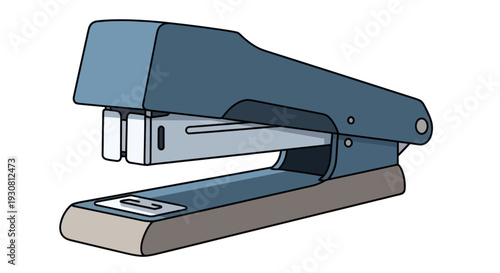 Office Stapler Illustration with Open Jaw.