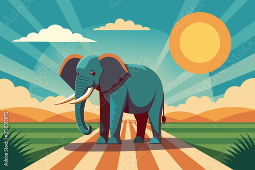 elephant in the desert