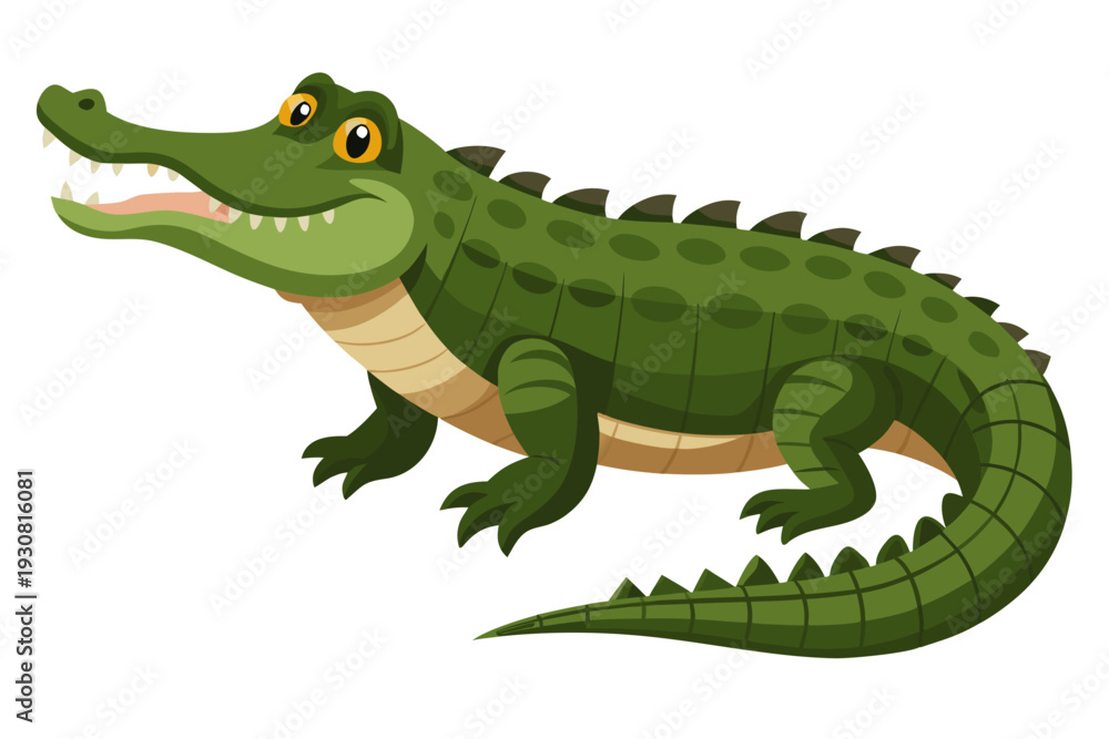 Fototapeta premium cartoon crocodile with a smile