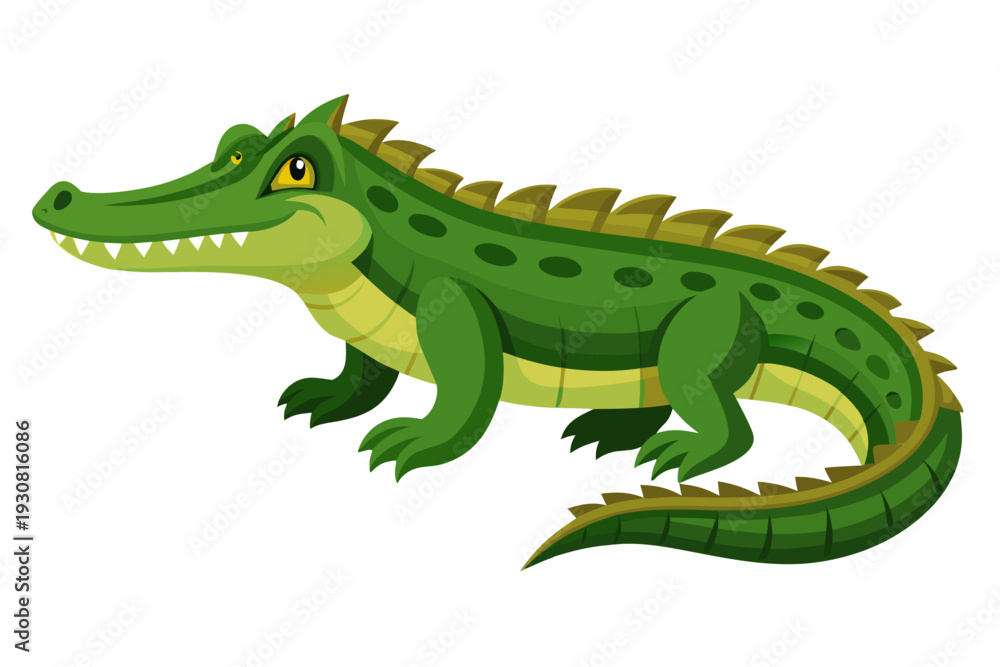 Fototapeta premium cartoon crocodile with a smile