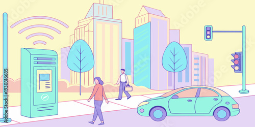 Smart home automation system with connected devices representing IoT technology, digital lifestyle, wireless communication, and intelligent living environment.