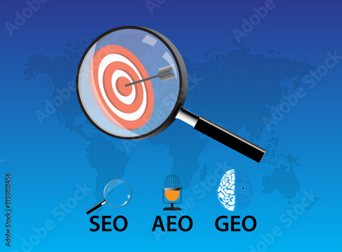 Strategies for improving online visibility. SEO, AEO, and GEO.