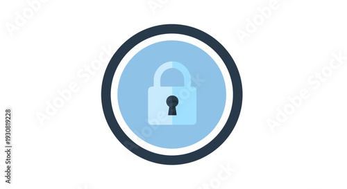 Secure lock icon symbolizing protection and safety measures.