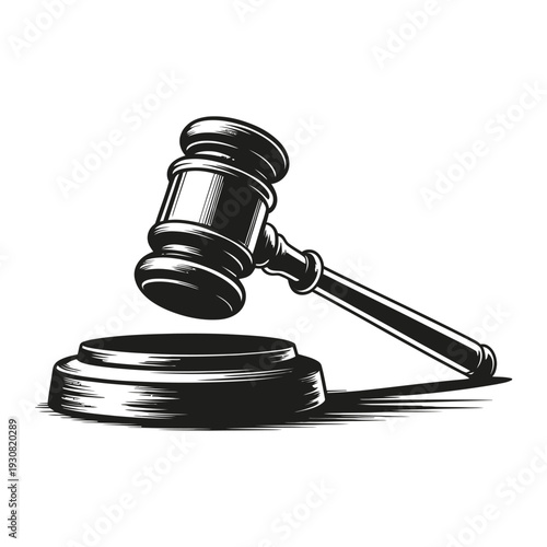 wooden gavel and books