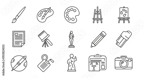 Graphic design and art icons.