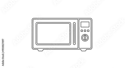 Microwave Oven Kitchen Appliance Device.