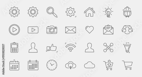 Collection of various web interface icons.