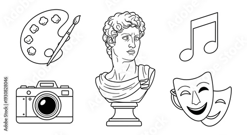 Bust of a man sculpture.