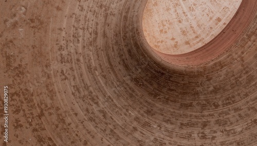 Exploring the Inside of a Large Circular Structure in a Desert Location Durin...
