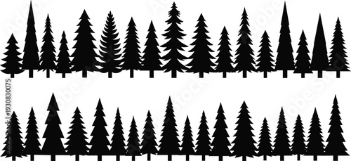 sketch, woodland outline, evergreen figure, silhouette motif, vector design, outline drawing, plant symbol, landscape art, graphic template, illustration