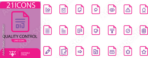 Flat vector icon set featuring pink lips and manicure illustrations for web and mobile app design symbols