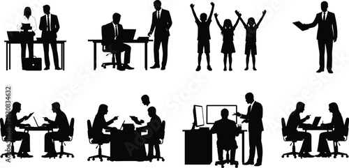 Black and white silhouette collection of men and women exercising on gym equipment including treadmills, stationary bikes, and elliptical machines.