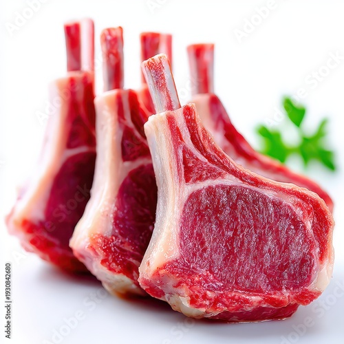 Wallpaper Mural Fresh tender lamb chops on bone ready for grilling and cooking Torontodigital.ca