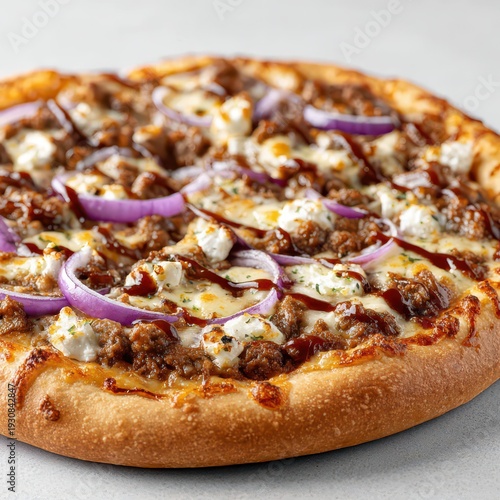 Wallpaper Mural Generous Sausage and Onion Pizza with Melted Cheese and Crispy Crust Torontodigital.ca