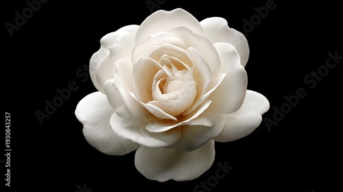 Wallpaper Mural Graceful white rose in high-contrast studio lighting against a pure black background Torontodigital.ca