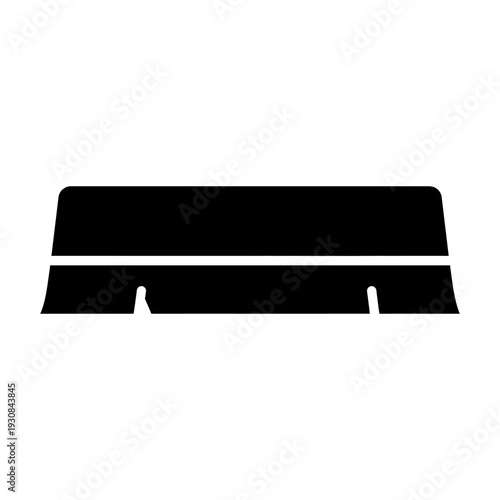 Broom head silhouette icon for cleaning and sweeping isolated on white