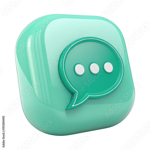 Chat bubble isolated on transparent background