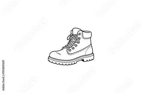 Boots outline icon vector illustration 