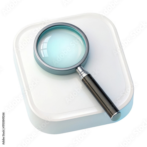 Magnifying glass isolated on transparent background