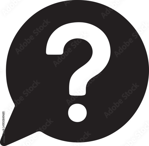Question Bubble Icon – Help and Inquiry Symbol
