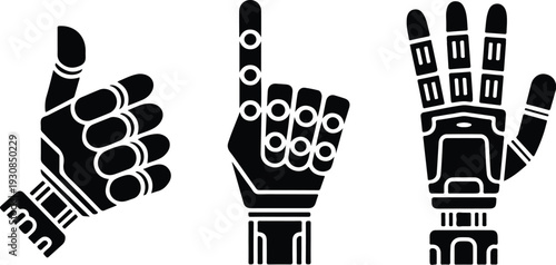 Thumb Up Collection Silhouette Icon Set Thumbs Up Typography Silhouette Icon Pack