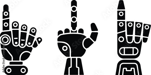 Thumb Up Collection Silhouette Icon Set Thumbs Up Typography Silhouette Icon Pack