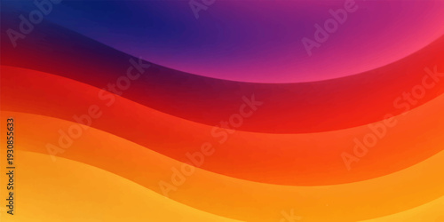 Chromatic Waves: An abstract composition of vibrant, layered waves, showcasing a seamless gradient of warm and cool hues, ideal for conveying depth and dynamic movement.