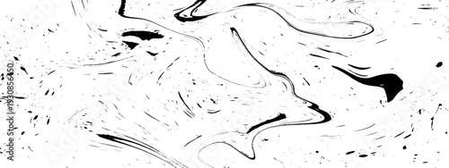 Luxurious Monochrome Marble Texture Featuring Intricate Organic Swirls, Fluid Wave Contours, and Elegant Black and White Abstract Flow in High-Detail Vector Illustration Background Design