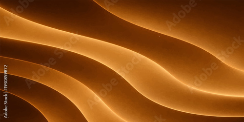 Ethereal Curves in Amber: Abstract composition of glowing, flowing lines create a mesmerizing pattern, perfect for adding a touch of elegance and visual interest to your design.