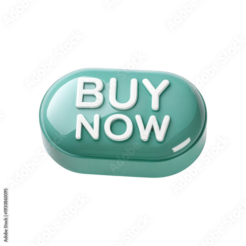 Buy now button isolated on transparent background