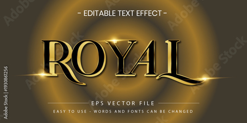 Royal Gold 3D Editable Text Effect with Luxury Glow