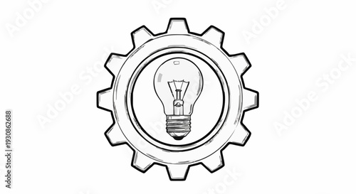 Innovation concept, idea generation, and creative solution within a mechanical framework