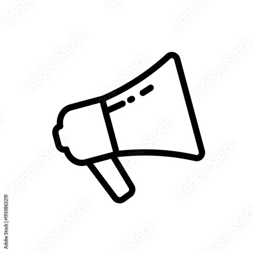 megaphone - simple line vector icon	