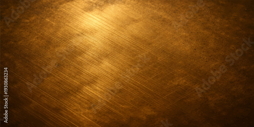 Gleaming Metallic Texture: This captivating shot highlights a brushed metal surface with intricate patterns, radiating warmth and luxury, Perfect for backgrounds and design. 