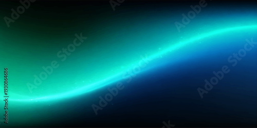 Abstract Wave of Light: A luminous and ethereal wave of vibrant teal and deep blue undulates gracefully, creating a sense of serene energy and dynamic fluidity. 