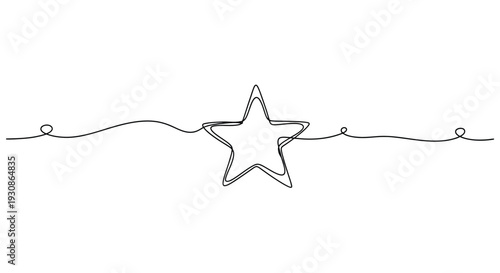 A star shaped object connected to a wavy line