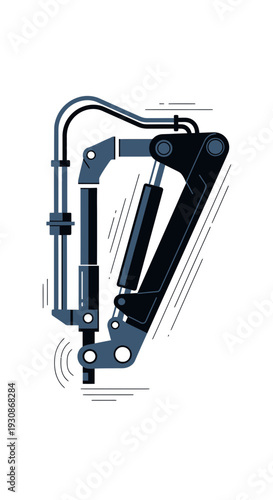 Industrial Hydraulic System Component Detailed Illustration Technology