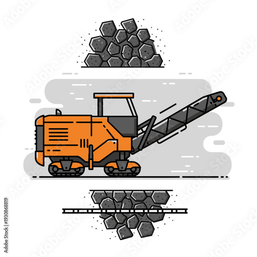 Industrial Mining Machine Extracting Raw Resources Heavy Equipment Construction