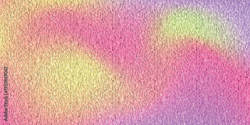 Blurred cool noisy gradient background with gritty texture. Fluid grain gradation gradient texture for wall art. Vector illustration of modern wallpaper with speckle effect