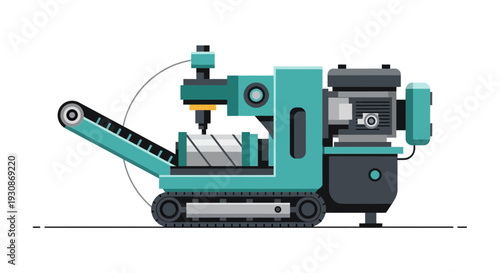 Industrial Precision Milling Machine With Conveyor Belt For Manufacturing Processes