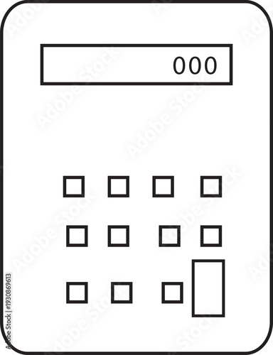 Calculating Concept: A simple illustration of a calculator showcasing numerical representation, symbolizing calculation, and mathematical process.