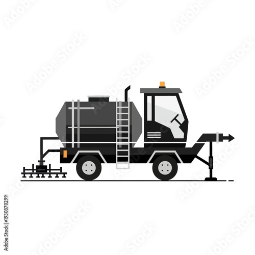 Industrial Road Sweeper Machine Vehicle For Pavement Cleaning Services