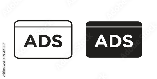 Ads icon symbol vector illustration. vector flat clipart object eps10
