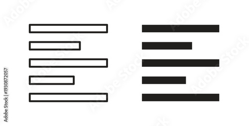 Align left icon symbol vector illustration. vector flat clipart object eps10